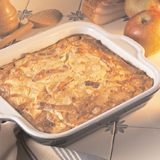 Clafoutis aux pommes et Maroilles