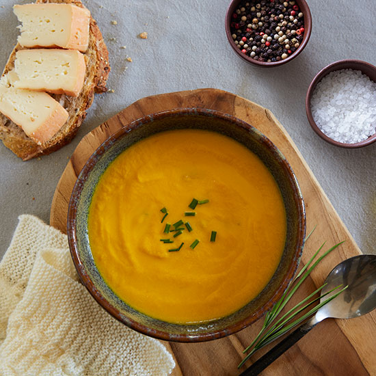 Velouté de carottes au Maroilles