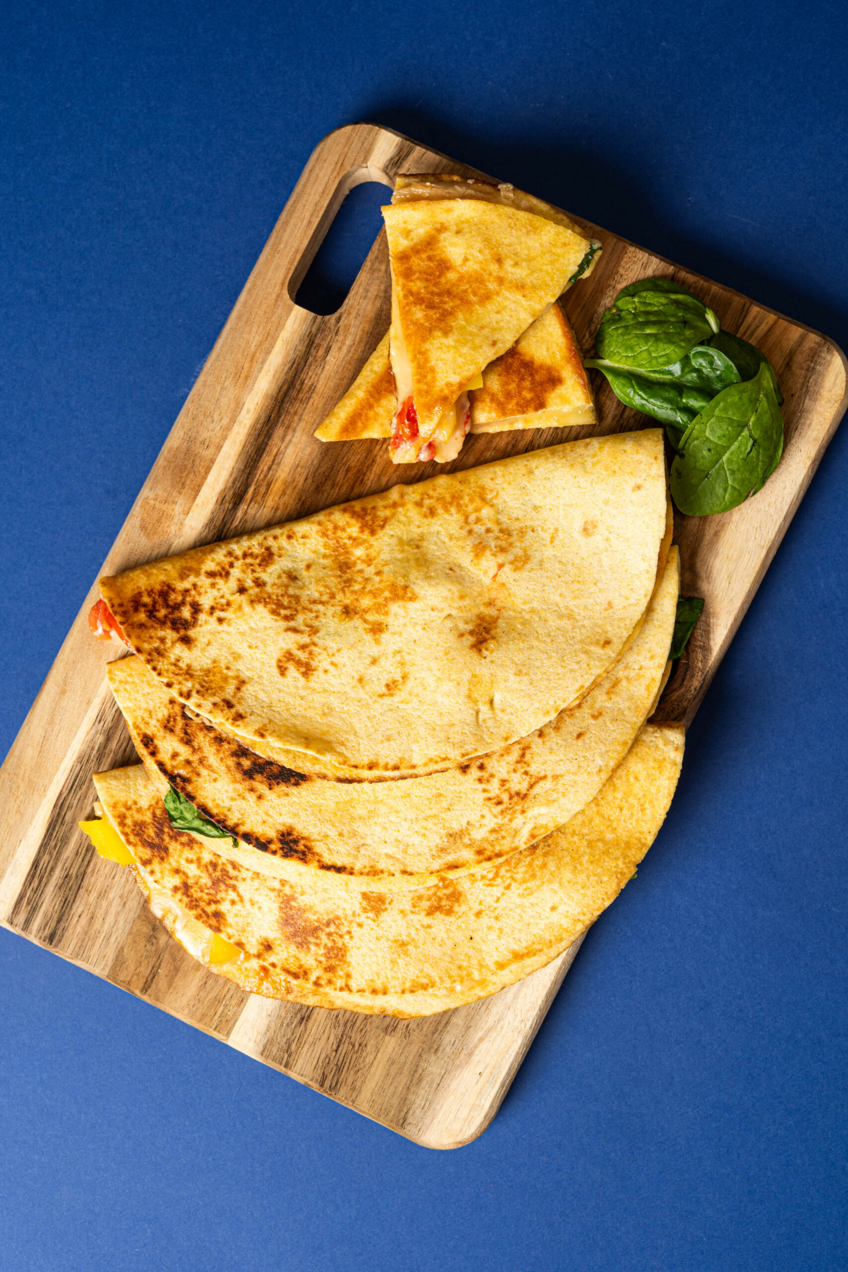 Quesadillas aux légumes grillées et Maroilles AOP